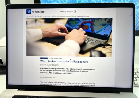 Towards entry "Article at tagesschau.de about the use of gamification at work"